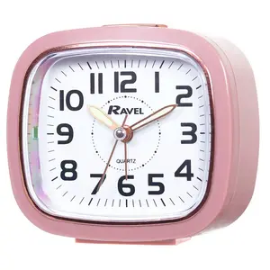 Analogue Quartz Movement / Crystal Alarm Tabletop Clock Blush Pink/Rose Gold