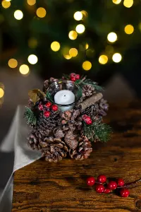 Single Tealight Candle Holder Christmas