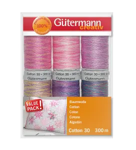 TSET COTTON 30 PK6 - Thread Set: Cotton No.30: 6 x 300m: 4 - Gutermann