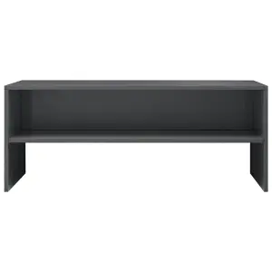 vidaXL TV Cabinet High Gloss Grey 100x40x40 cm Engineered Wood