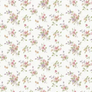 Galerie Pretty Prints Pink/Purple Blossom Mini Wallpaper Roll