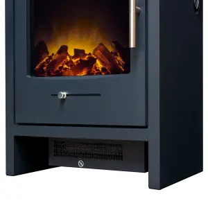 Adam Bergen Electric Stove in Charcoal Grey