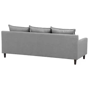 Corner Sofa ELVENES Light Grey Fabric Left Hand