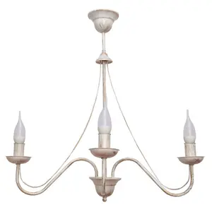 Luminosa Malbo Multi Arm Pendant Ceiling Light White, Gold 60cm