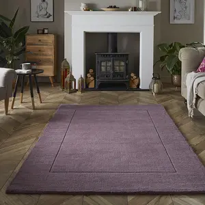 Mayfair Esme 80x150cm Mauve Wool Rug