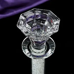 London Boutique Tea light Dinner Candle Holder Set 2 Crystal Studs Filled Decorative Gift Present in Gift Box