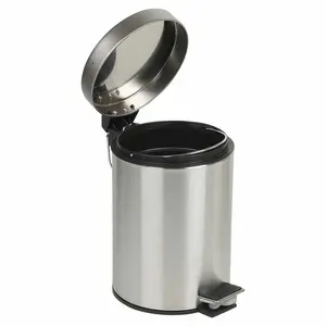 Stainless Steel 3 Litre Step On Rubbish Bin