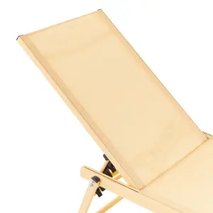 Sun Lounger Metal Yellow PORTOFINO