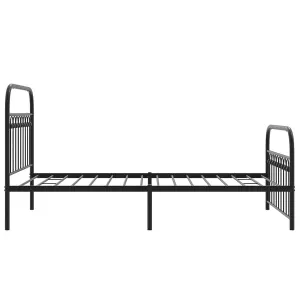 Berkfield Metal Bed Frame without Mattress with Footboard Black 100x200cm