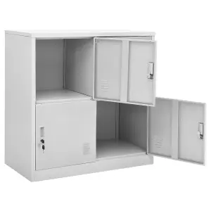 Berkfield Locker Cabinets 5 pcs Light Grey 90x45x92.5 cm Steel