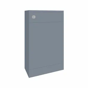 SunDaze Gloss Grey 500mm Bathroom Freestanding WC Toilet Cabinet Back To Wall Unit