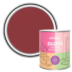 Rust-Oleum Empire Red Gloss Interior Wood Paint 750ml