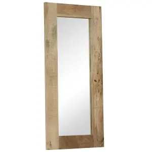 Berkfield Mirror Solid Mango Wood 50x110 cm