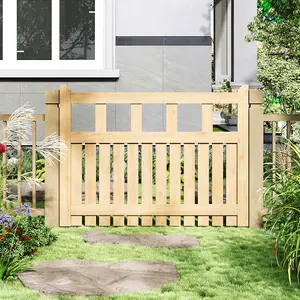 Garden Gate Wooden Fence Door with Door Latch for Home Yard 120cmW x 90cmH