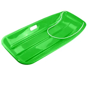 Heavy Duty Kids & Adults Snow Sled - Winter Snow Sledge (Green)