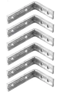 Charles Watson Galvanised Heavy Duty Shelf Brackets L Brackets 10 x 8" Pack of 6