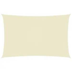 Berkfield Sunshade Sail Oxford Fabric Rectangular 2x5 m Cream