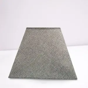 Contemporary & Sleek Soft Fabric Stylish Empire Square Linen 60w Light Fitting Lampshade Table Lamp Wall Pendant Grey 12 inch