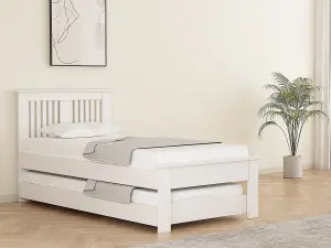 Hendre White Guest Bed With Trundle