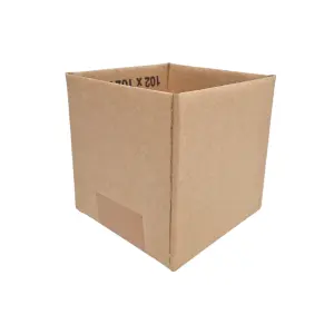 Brown Single Wall Cardboard Boxes 4" x 4" x 4" Durable Parcel Box and Packing Box, Small Shipping boxes (Pack of 5)