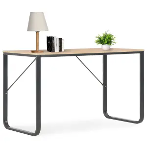 Berkfield Computer Desk Black and Oak 120x60x73 cm