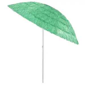 Berkfield Hawaii Beach Umbrella Green 240 cm