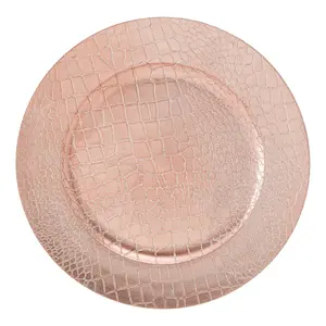 Maison by Premier Rose Gold Pebble Effect Charger Plate