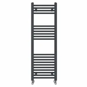 Right Radiators 1200x400 mm Straight Heated Towel Rail Radiator Bathroom Ladder Warmer Anthracite