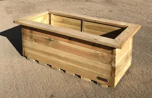 Simply Wood Signature Tanalised Wooden Trough Garden Planter  - Extra Large