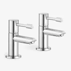 Nes Home Hot and Cold Basin Taps & Waste Chrome