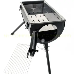 NJ Camping Wood Burning Stove with Grill Portable BBQ Outdoor