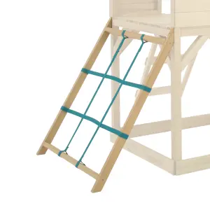 TP Treehouse Wooden Play Tower Cargo Net - FSC certified