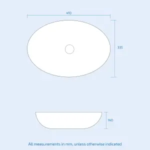 Nes Home 410mm x 335mm Countertop Basin Oval Matte Black