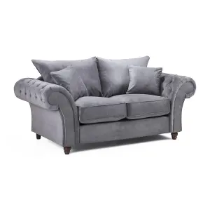 Windsor 2 Seater Sofa in Soft Grey Linen