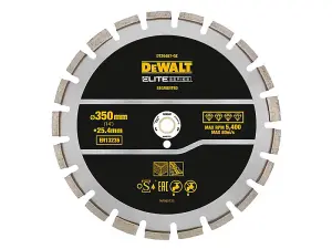 DEWALT DT20467-QZ Elite Series Asphalt Diamond Segmented Wheel 350 x 25.4mm