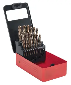 Sealey HSS Cobalt Split Point Fully Ground Drill Bit Set 25pc Metric AK4702