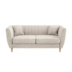 Solace+Co Remi 2 Seater Mid Century Chenille Sofa - Beige