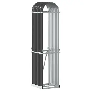 Log Holder Anthracite 40x45x170 cm Galvanised Steel