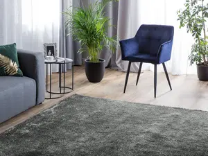 Shaggy Area Rug 160 x 230 cm Dark Grey DEMRE