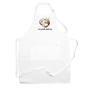 Purely Home Food Pun Novelty Kitchen Apron - Cooking & Baking Gift - Coconuts About You