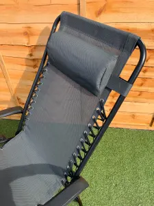 Grey Zero Gravity Chair Lounger