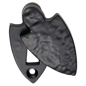 Shield Deisgn Antique Covered Escutcheon Lock Profile 58 x 32mm Black Antique