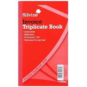 Silvine Triplicate 300 Sheets Invoice Book (Pack Of 6) White (One Size)