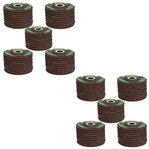 100 x Flap Discs 120 Grit For Angle Grinder 4.5" (115mm) Flap Sanding Grinding