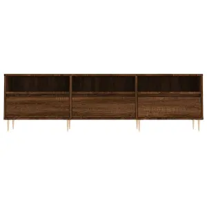 Berkfield TV Cabinet Brown Oak 150x30x44.5 cm Engineered Wood