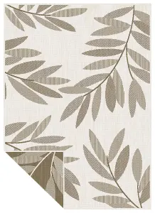 Duo Weave Collection Outdoor Rugs in Trailing Leaves Design