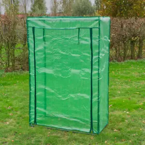 KCT Mini Greenhouse 100 x 150 x 50cm PVC Cover Garden Green Grow House With Roll Up Door Small Plant Tomato Frame