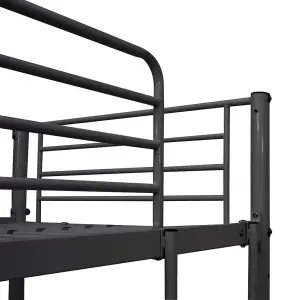 Berkfield Bunk Bed with Table Frame Black Metal 90x200 cm