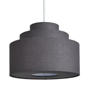 Inlight Palma Grey Tiered Lamp shade (D)30cm