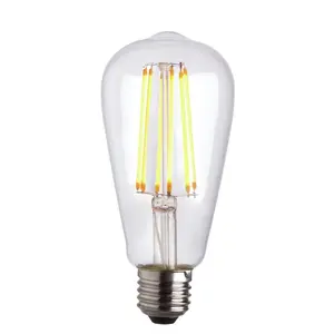 6W E27 ES ST64 Pear LED Dimmable Bulb - 650lm 2700K Warm White